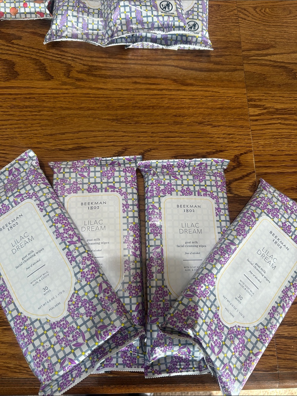 Beekman 1802 Lilac Dream Goat Milk Facial Wipes - Purple Floral Packs